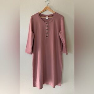 Lou Lou and Company Everyday Dress Mauve Maternity Breastfeeding Postpartum XXL